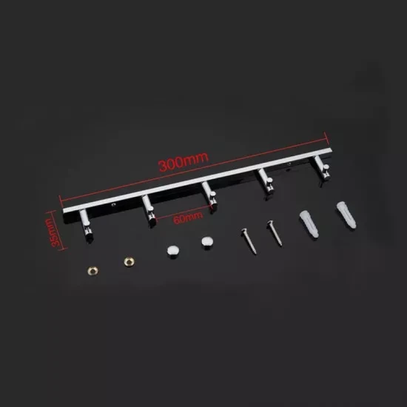 Вішалка GAPPO G202-5 на 5 гачків 300 мм, хром Вішалка GAPPO G202-5 на 5 гачків 300 мм, хром