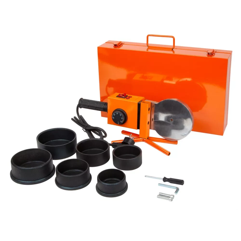 Апарат для зварювання пластикових труб WEZER CF-110-6, 1800Вт, насадки Ø75...110