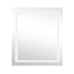 Дзеркало Lidz Kubis 700х800 з LED-підсвічуванням Touch, з антизапотіванням, з димером, рег. яскравості Reverse