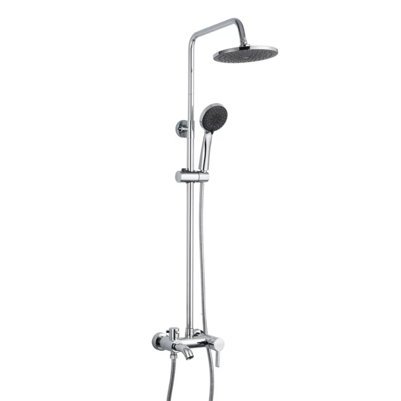 Душева система з верхнім душем Frap F2416, вилив, лійка 3 режими, хром Душева система з верхнім душем Frap F2416, вилив, лійка 3 режими, хром