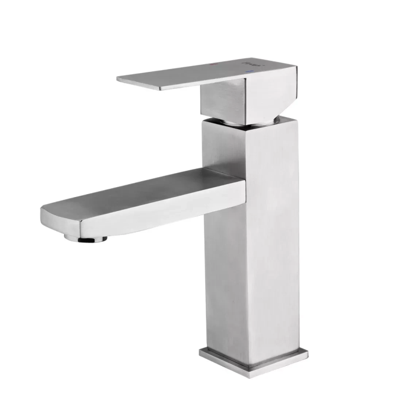 Змішувач для умивальника Frap F10802, нержавіюча сталь Змішувач для умивальника Frap F10802, нержавіюча сталь