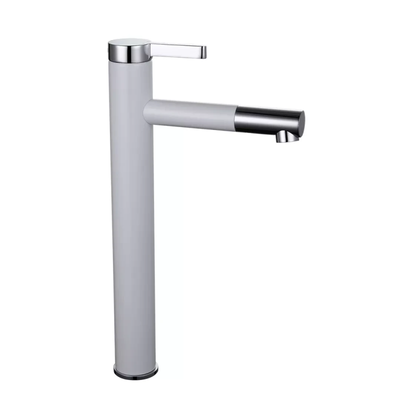 Змішувач для умивальника Frap F1052-15 високий, білий/хром Змішувач для умивальника Frap F1052-15 високий, білий/хром