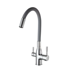 Змішувач для кухні під фільтр Frap F4396 з гнучким виливом