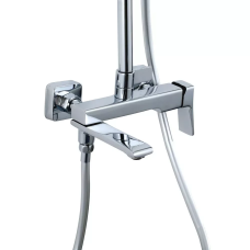 F2484 душ. система 3х функц. одноваг. поворот. вилив лат. корпус Ø35 (хром) 444ult