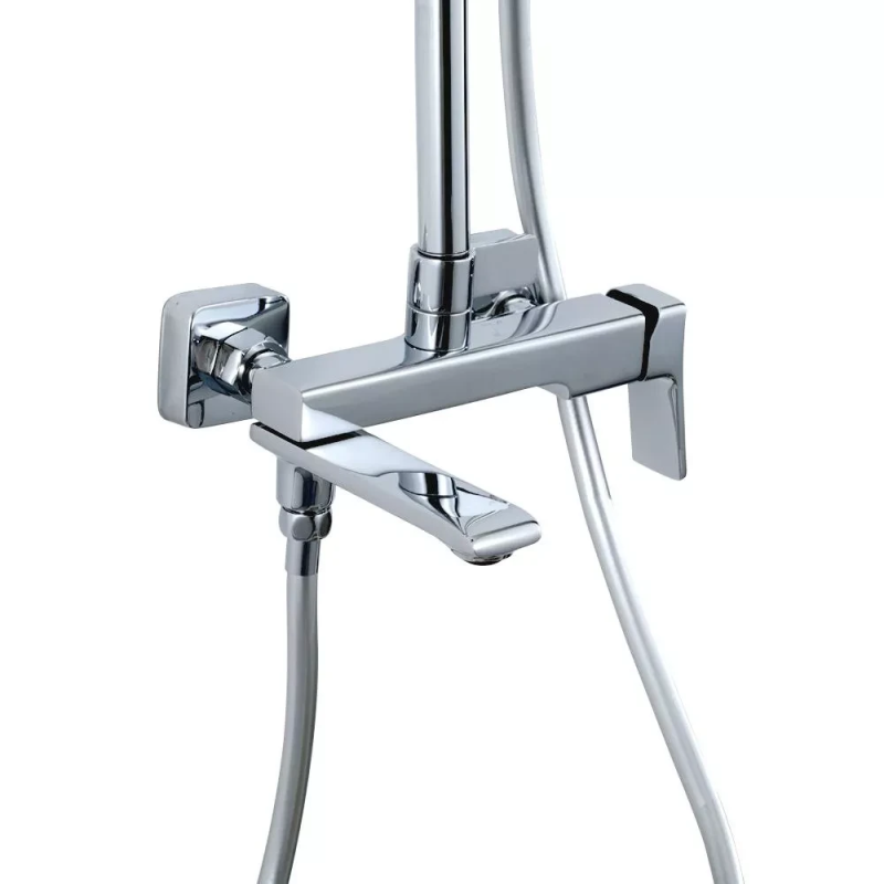 F2484 душ. система 3х функц. одноваг. поворот. вилив лат. корпус Ø35 (хром) 444ult