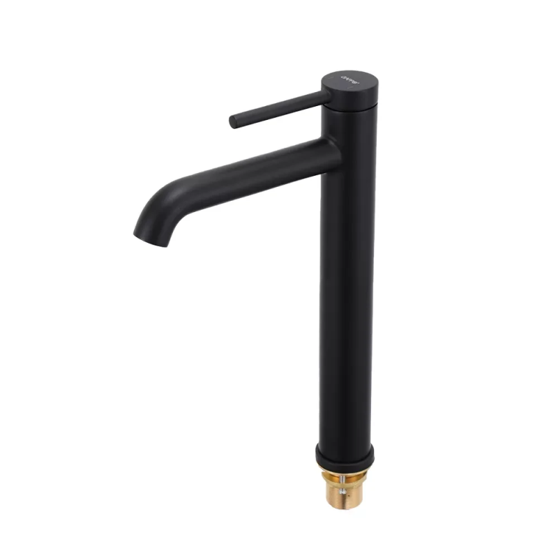 G1006-26 умивальник високий одноваж. кругл. вилив лат. гайка Ø35 (чорн.) {8/1}