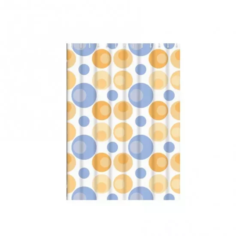 Шторка для ванної і душа Frap F8804, поліетилен, 180 x180 см, жовтий