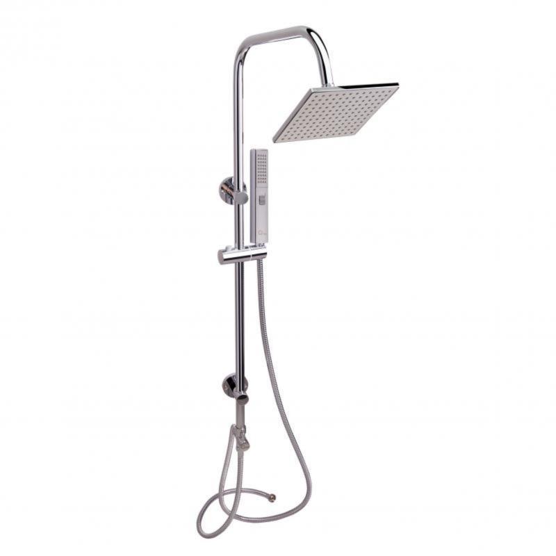 Душова стійка універсальна Qtap Plava на два споживача 1015 мм прямокутна QT1001CRM Chrome Душова стійка універсальна Qtap Plava на два споживача 1015 мм прямокутна QT1001CRM Chrome