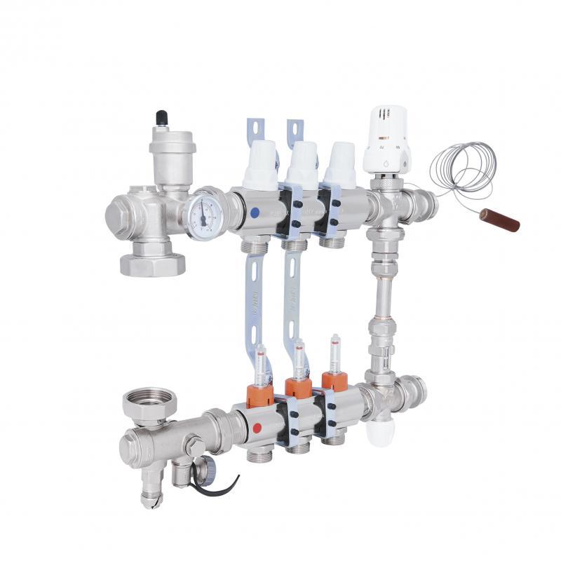 Колекторна група Icma 1“ 3 виходи, з витратоміром №K0111 Колекторна група Icma 1“ 3 виходи, з витратоміром №K0111