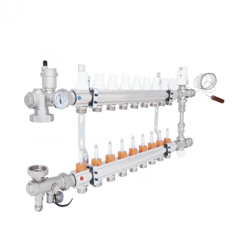 Колекторна група Icma 1“ 9 виходів, з витратоміром №K0111
