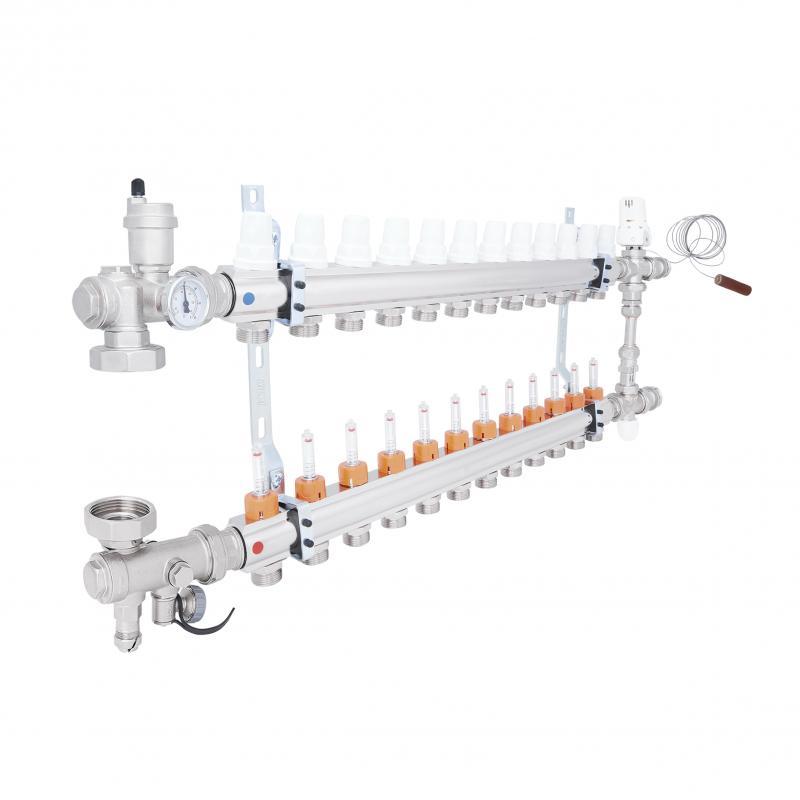 Колекторна група Icma 1“ 12 виходів, з витратоміром №K0111 Колекторна група Icma 1“ 12 виходів, з витратоміром №K0111