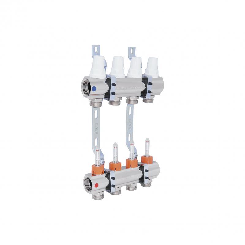 Колектор Icma 1“ 4 виходи, з витратомірами №K013