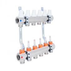 Колектор Icma 1“ 6 виходів, з витратомірами №K013