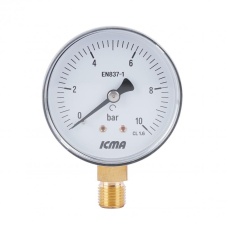 Манометр Icma 1/4“ 0-6 бар, нижнє підключення №244