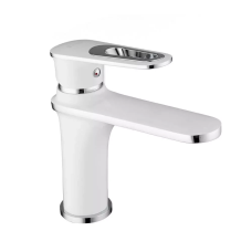 Змішувач для умивальника Frap F1049, білий/хром