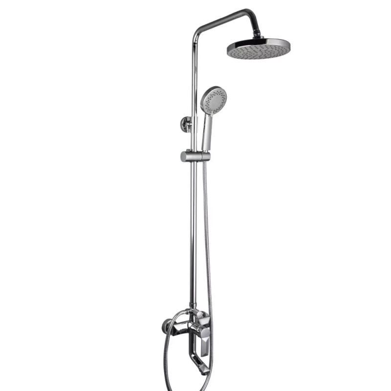 Душева система з верхнім душем Frap F2418, вилив, лійка 4 режими, хром Душева система з верхнім душем Frap F2418, вилив, лійка 4 режими, хром