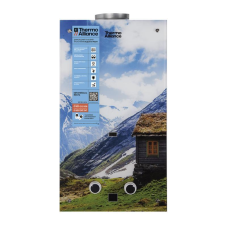 Колонка газова димохідна Thermo Alliance JSD20-10GC 10 л панель скляна з малюнком гори