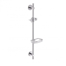 Стійка універсальна Qtap Sprha 700 мм округла з полицею QT003 Chrome