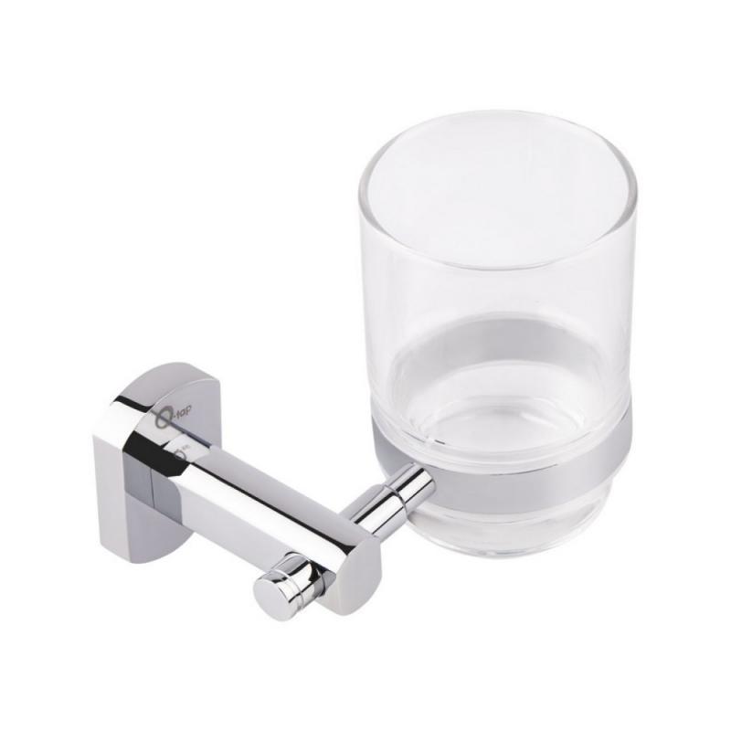Склянка з тримачем Qtap Liberty настінна QTLIBCRM1158 Chrome Склянка з тримачем Qtap Liberty настінна QTLIBCRM1158 Chrome