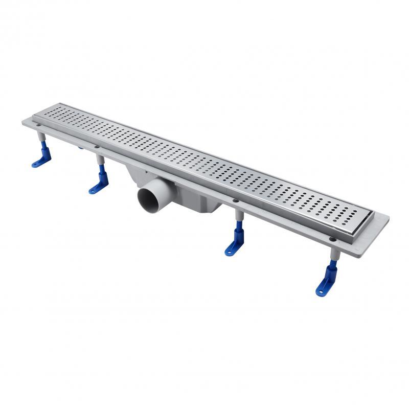 Трап Qtap Dry FB304-700 лінійний з сухим закривом та нержавіючою решіткою 700х73 Трап Qtap Dry FB304-700 лінійний з сухим закривом та нержавіючою решіткою 700х73