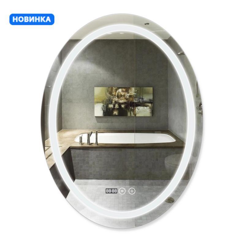 Дзеркало Qtap Mideya (DC-F801) 600х800 з LED-підсвічуванням Touch, з антизапотіванням, з годинником, димером, Дзеркало Qtap Mideya (DC-F801) 600х800 з LED-підсвічуванням Touch, з антизапотіванням, з годинником, димером,