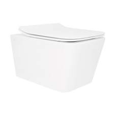Унітаз підвісний Qtap Crow безобідковий з сідінням Soft-close QT05335170W