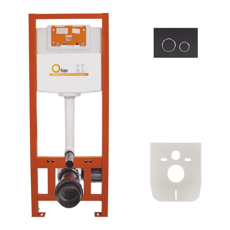 Набір інсталяція 4 в 1 Qtap Nest ST з круглою панеллю змиву QT0133M425M11V1146MB Набір інсталяція 4 в 1 Qtap Nest ST з круглою панеллю змиву QT0133M425M11V1146MB