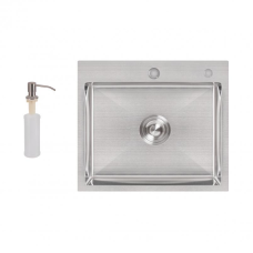 Мийка для кухні інтегрована Lidz Handmade H5045 (LDH5045BRU35383) Brushed Steel 3,0/1,0  мм