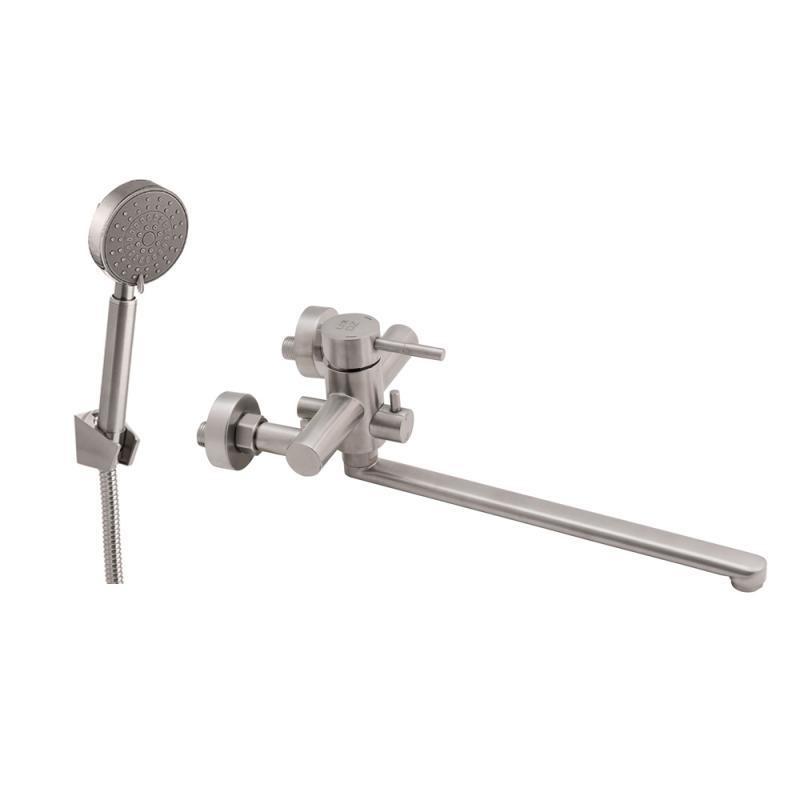 Змішувач для ванни Lidz Aria 005 з поворотним виливом (з душовим гарнітуром) (k35) LDARI005NKS34939 Nickel Змішувач для ванни Lidz Aria 005 з поворотним виливом (з душовим гарнітуром) (k35) LDARI005NKS34939 Nickel