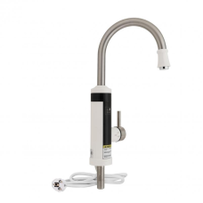 Проточний кран-водонагрівач кухонний для кухні Lidz Warm 059 LDWAR059WNK35878 White / Nickel