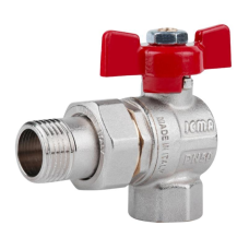 Кран кульовий Icma FAR. ROSSA 1/2“ кутовий №361