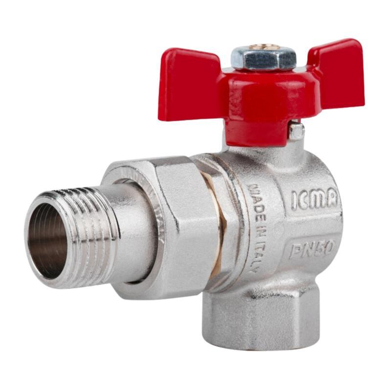 Кран кульовий Icma FAR. ROSSA 1/2“ кутовий №361 Кран кульовий Icma FAR. ROSSA 1/2“ кутовий №361