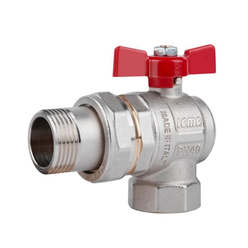 Кран кульовий Icma FAR. ROSSA 1“ кутовий №361 Кран кульовий Icma FAR. ROSSA 1“ кутовий №361