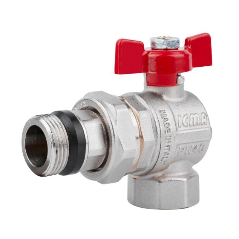 Кран кульовий Icma FAR. ROSSA 3/4“ кутовий №362