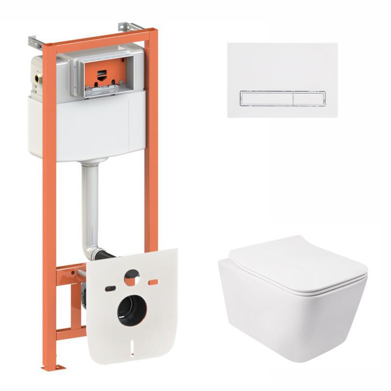 Готове рішення Qtap для ванної кімнати: підвісний унітаз Crow Rimless + комплект інсталяції Nest 4 в 1