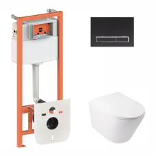 Готове рішення Qtap для ванної кімнати: підвісний унітаз Swan Rimless + комплект інсталяції Nest 4 в 1