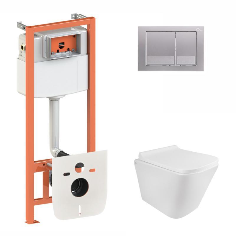 Готове рішення Qtap для ванної кімнати: підвісний унітаз Tern Rimless + комплект інсталяції Nest 4 в 1