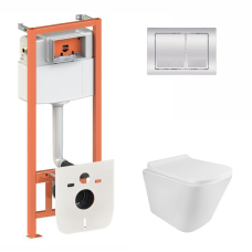 Готове рішення Qtap для ванної кімнати: підвісний унітаз Tern Rimless + комплект інсталяції Nest 4 в 1