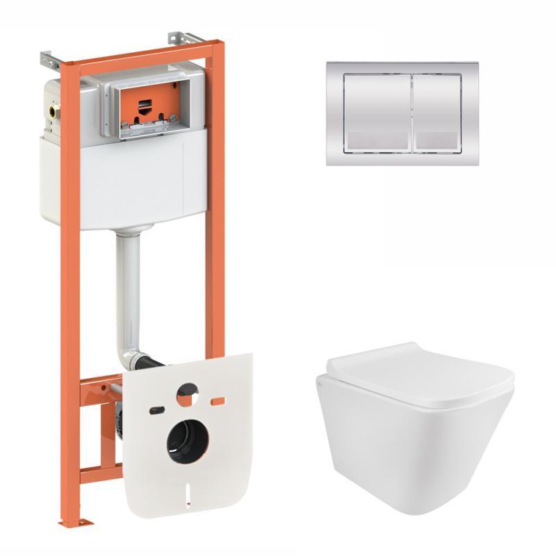 Готове рішення Qtap для ванної кімнати: підвісний унітаз Tern Rimless + комплект інсталяції Nest 4 в 1