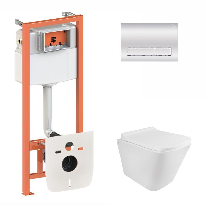 Готове рішення Qtap для ванної кімнати: підвісний унітаз Tern Rimless + комплект інсталяції Nest 4 в 1