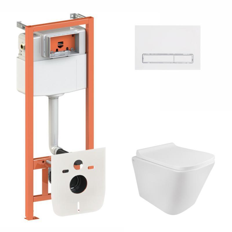 Готове рішення Qtap для ванної кімнати: підвісний унітаз Tern Rimless + комплект інсталяції Nest 4 в 1