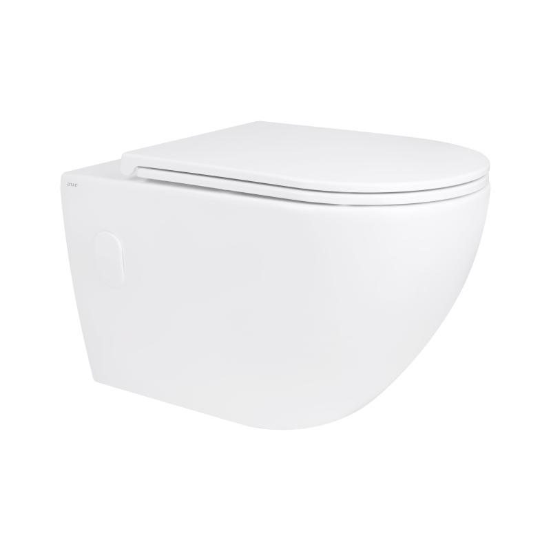 Унітаз підвісний Qtap Robin безобідковий з сидінням Soft-close QT13332141ERW Унітаз підвісний Qtap Robin безобідковий з сидінням Soft-close QT13332141ERW