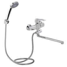 Змішувач для ванни Lidz Anny 005C2 з поворотним виливом (з душовим гарнітуром) (k40) LDANN005C2CRM35102 Chrome