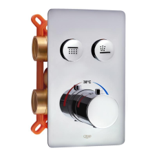 Змішувач для душу Qtap Votice термостатичний прихованого монтажу на два споживача QTVOT6442T105NKC Chrome