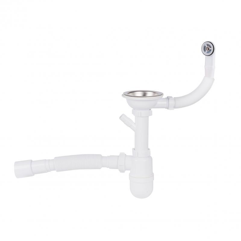 Сифон для кухонної мийки Lidz (WHI) 60 08 E001 01 ECO з круглим переливом (вихід 50 мм) Сифон для кухонної мийки Lidz (WHI) 60 08 E001 01 ECO з круглим переливом (вихід 50 мм)