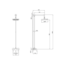 Душова система Frap F2426, хром
