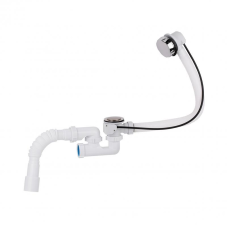 Сифон для ванни Lidz (WHI) 60 03 V002 01 з ревізією (вихід 50 мм)