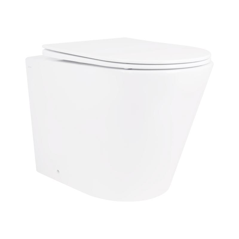 Унітаз підлоговий Qtap Swan безобідковий з сідінням Soft-close QT16223178W Унітаз підлоговий Qtap Swan безобідковий з сідінням Soft-close QT16223178W