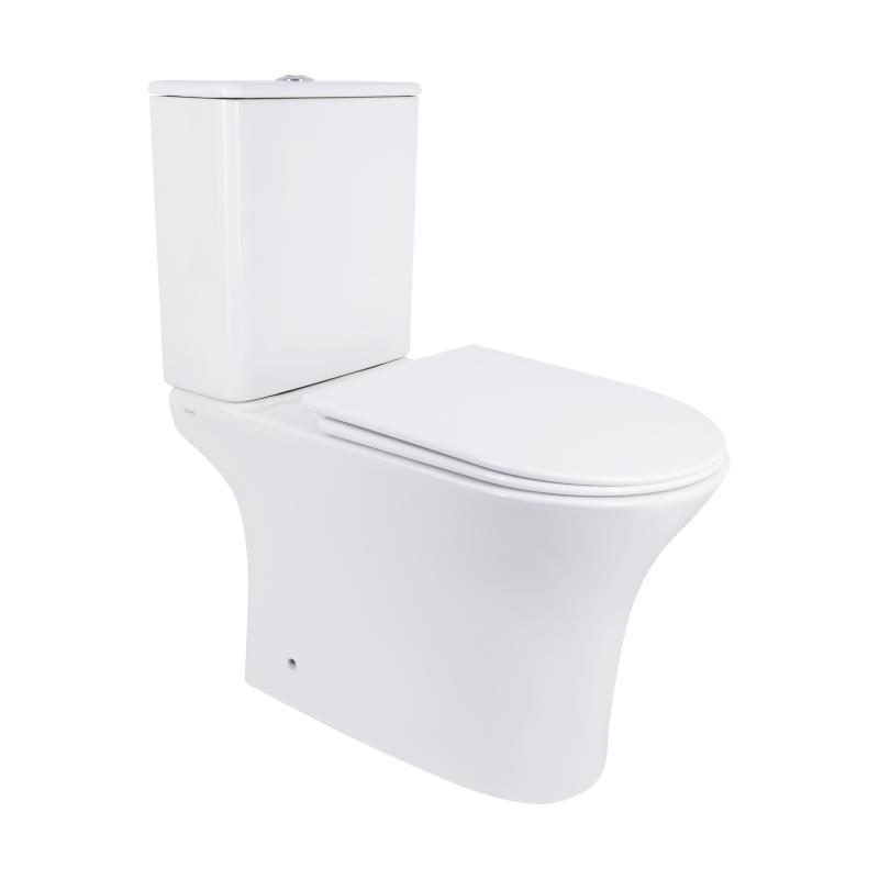 Унітаз-компакт Qtap Presto безобідковий з сідінням Soft-close QT24221217AW Унітаз-компакт Qtap Presto безобідковий з сідінням Soft-close QT24221217AW