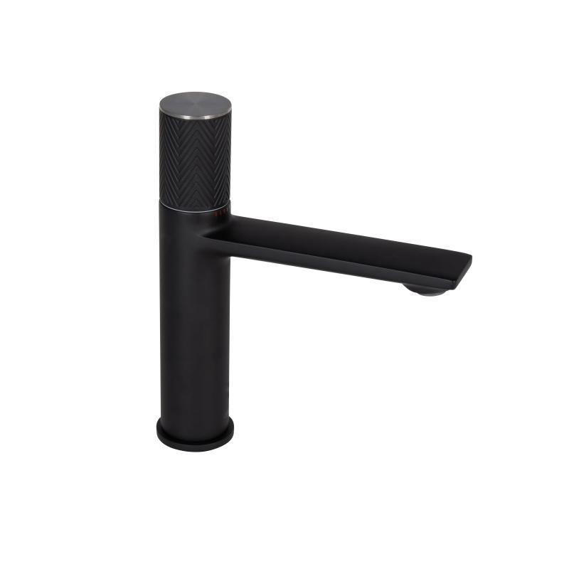 Змішувач для раковини Qtap Brno з прогресивним картриджем 1067103B Black Matt Змішувач для раковини Qtap Brno з прогресивним картриджем 1067103B Black Matt